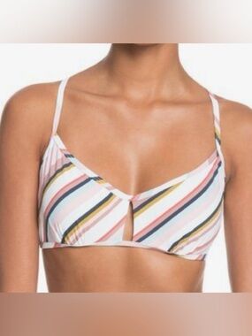 ROXY White Striped Underwire
Bikini Top (NWT)